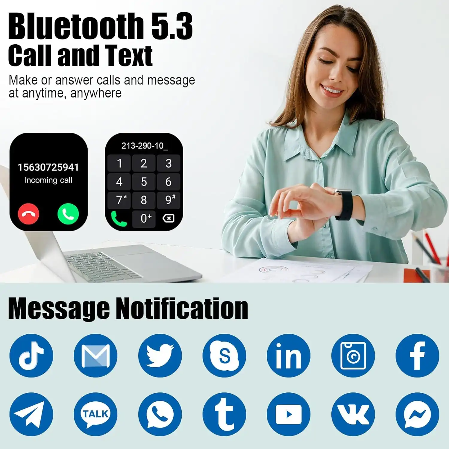 2026 Smart Watch for Men Women (Answer/Make Call)