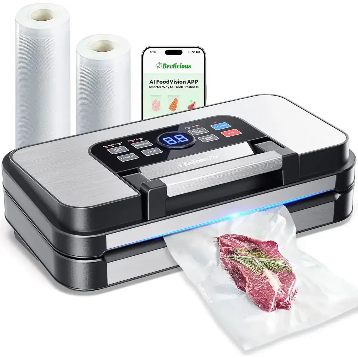 95kPa Precision Vacuum Sealer for Food with Dry