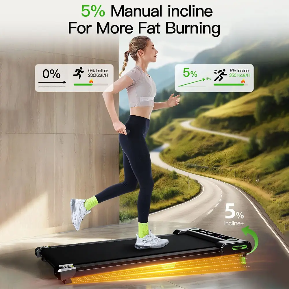 AKLUER Walking Pad Treadmill - 2.5HP Under Desk Treadmill