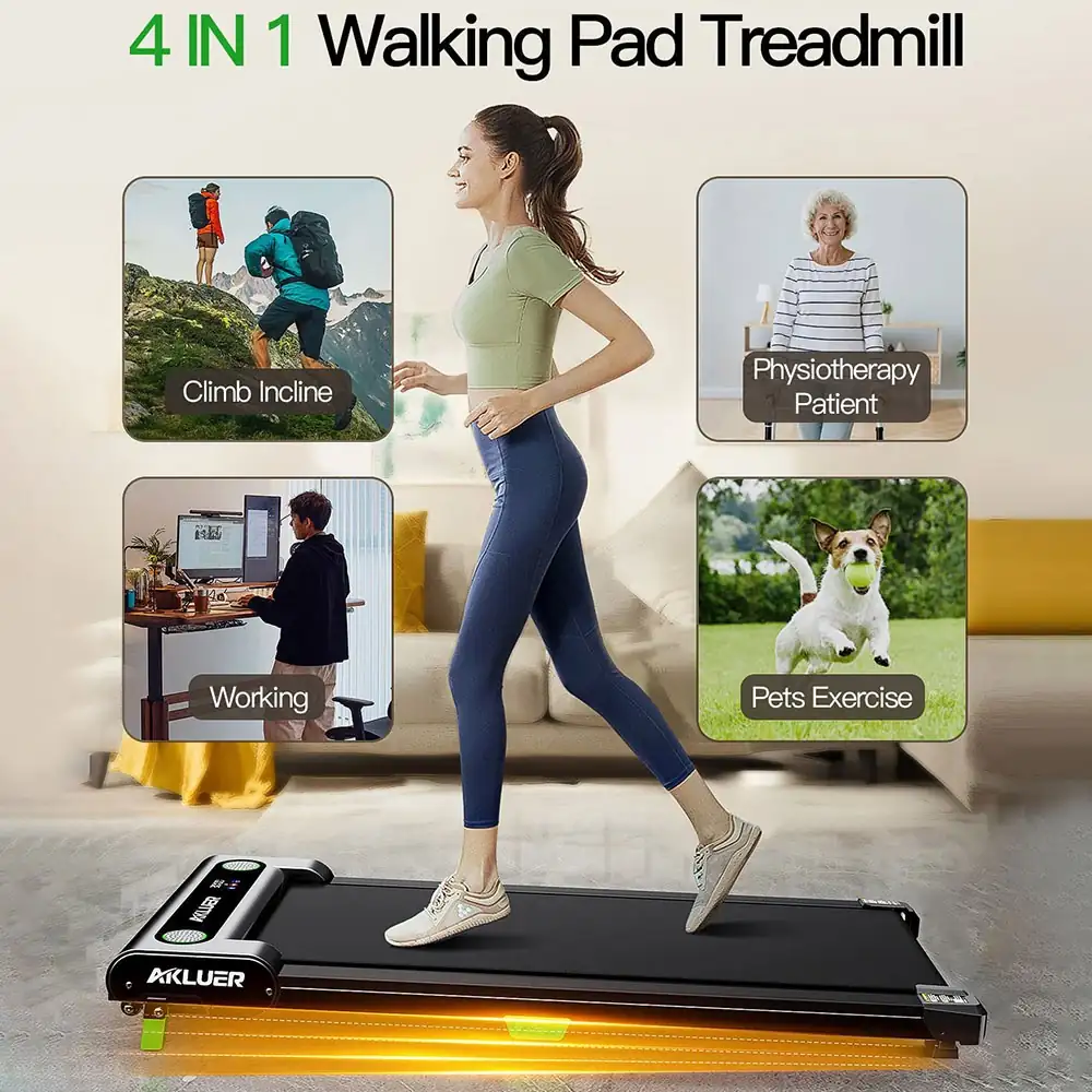 AKLUER Walking Pad Treadmill - 2.5HP Under Desk Treadmill