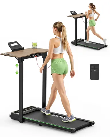 Akluer Walking Pad Treadmill with Adjustable Desk