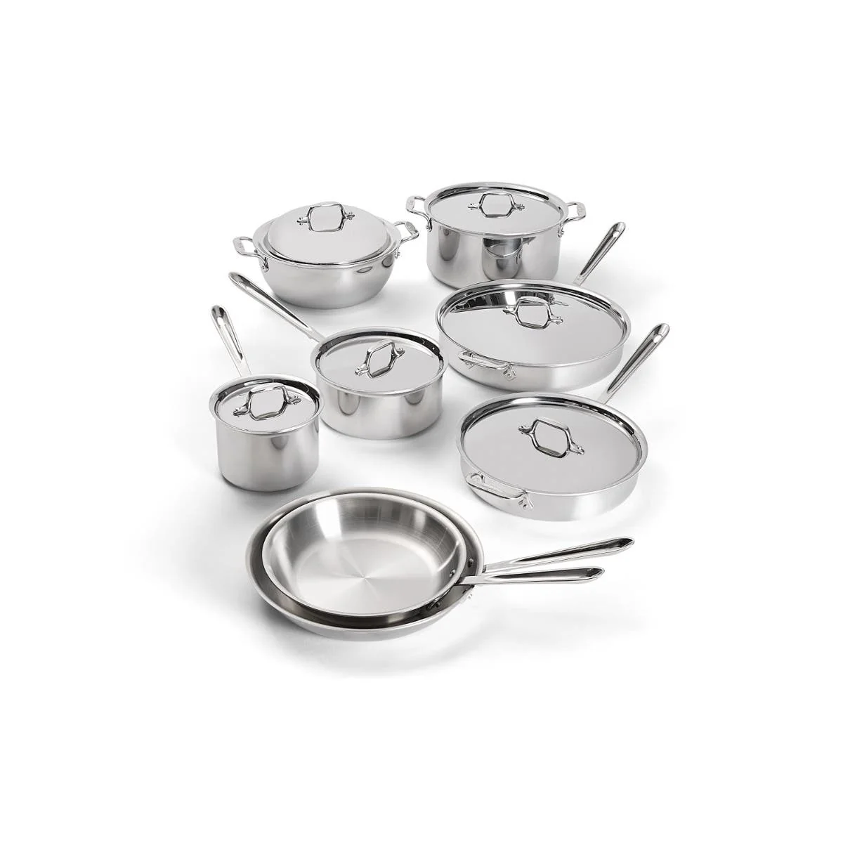 All-Clad D3 Stainless Steel Cookware Set, 14-Piece
