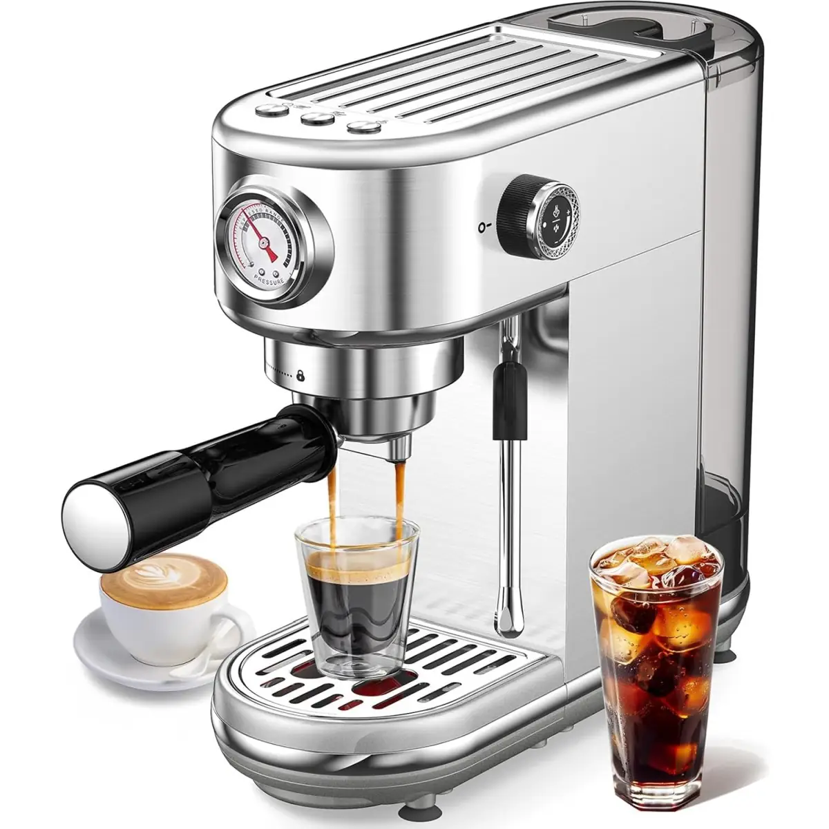 atatix Espresso Machine with Milk Frother