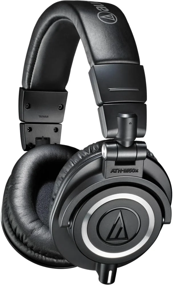 Audio-Technica ATH-M50x Closed-Back Monitor Headphones (Black) Bundle