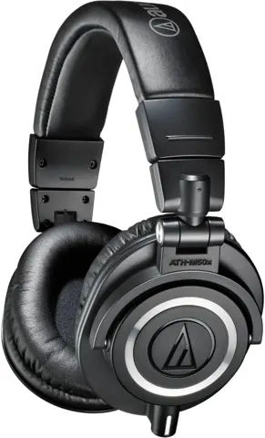 Audio-Technica ATH-M50x Closed-Back Monitor Headphones (Black) Bundle