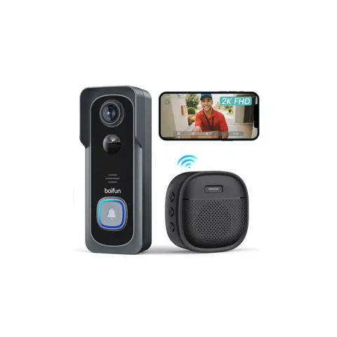 BOIFUN Video Doorbell Camera Wireless – No Subscription Required