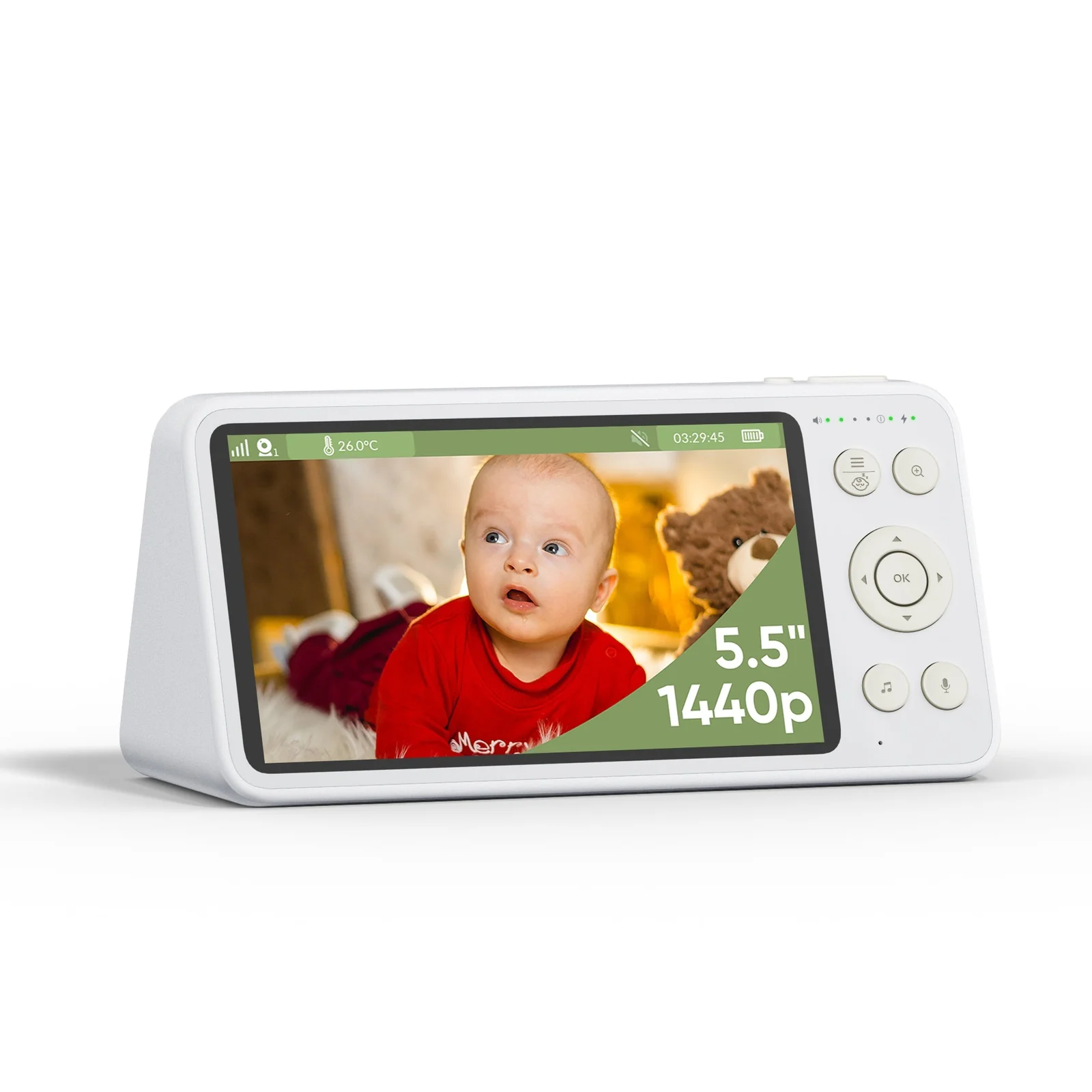 bonoch Baby Monitor Pro 5.5" 1440p with 2 Cameras