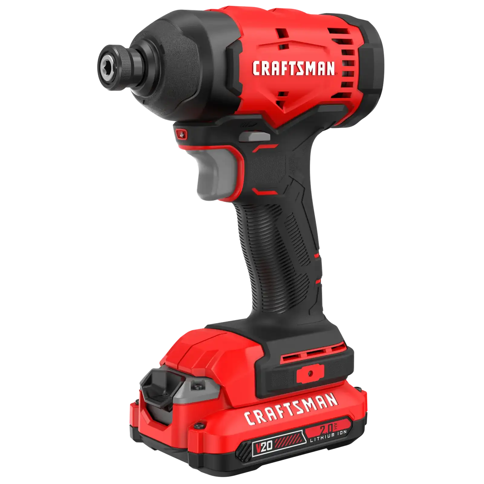 CRAFTSMAN Cordless 1/4 Impact Driver with 2 Ah Lithium Ion Battery
