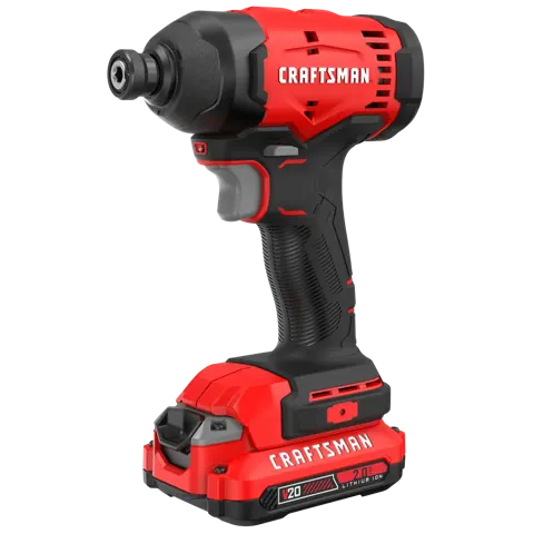 CRAFTSMAN Cordless 1/4 Impact Driver with 2 Ah Lithium Ion Battery