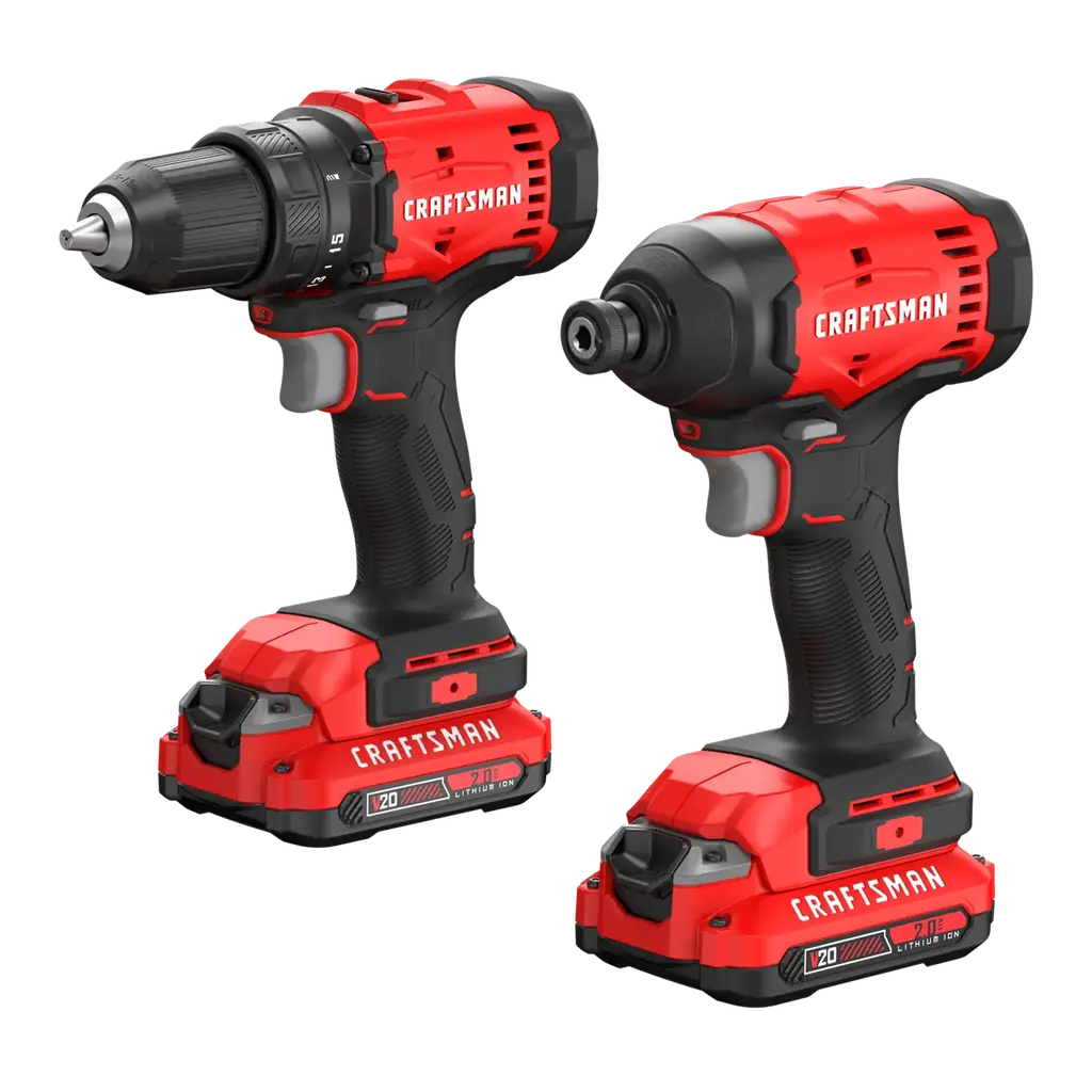 CRAFTSMAN V20 Cordless Drill Set and Impact Driver