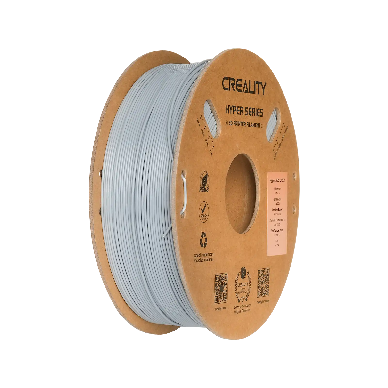 Creality Hyper Series ABS 3D Printing Filament 1kg - Grey