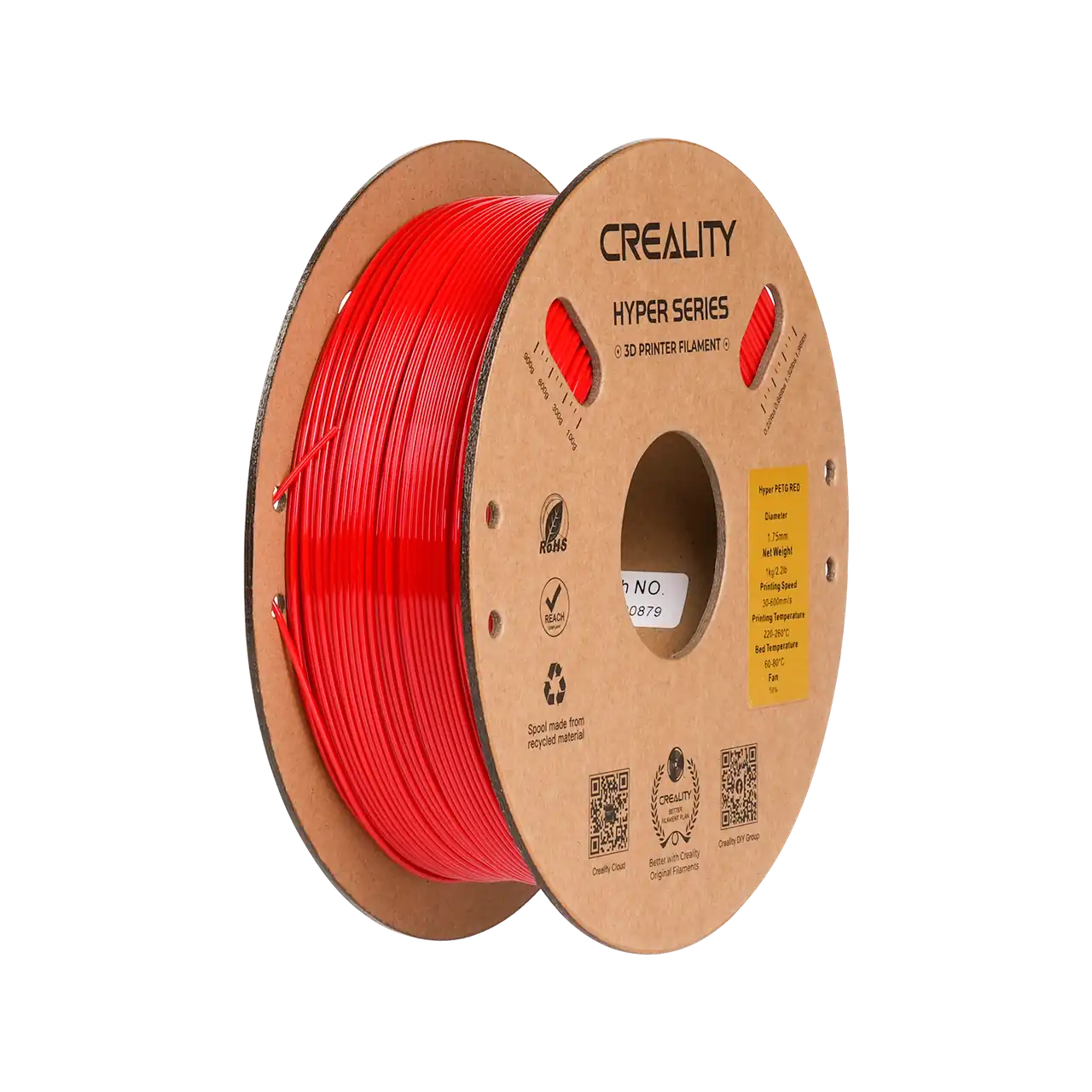 Creality Hyper Series PETG 3D Printing Filament 1kg - Red