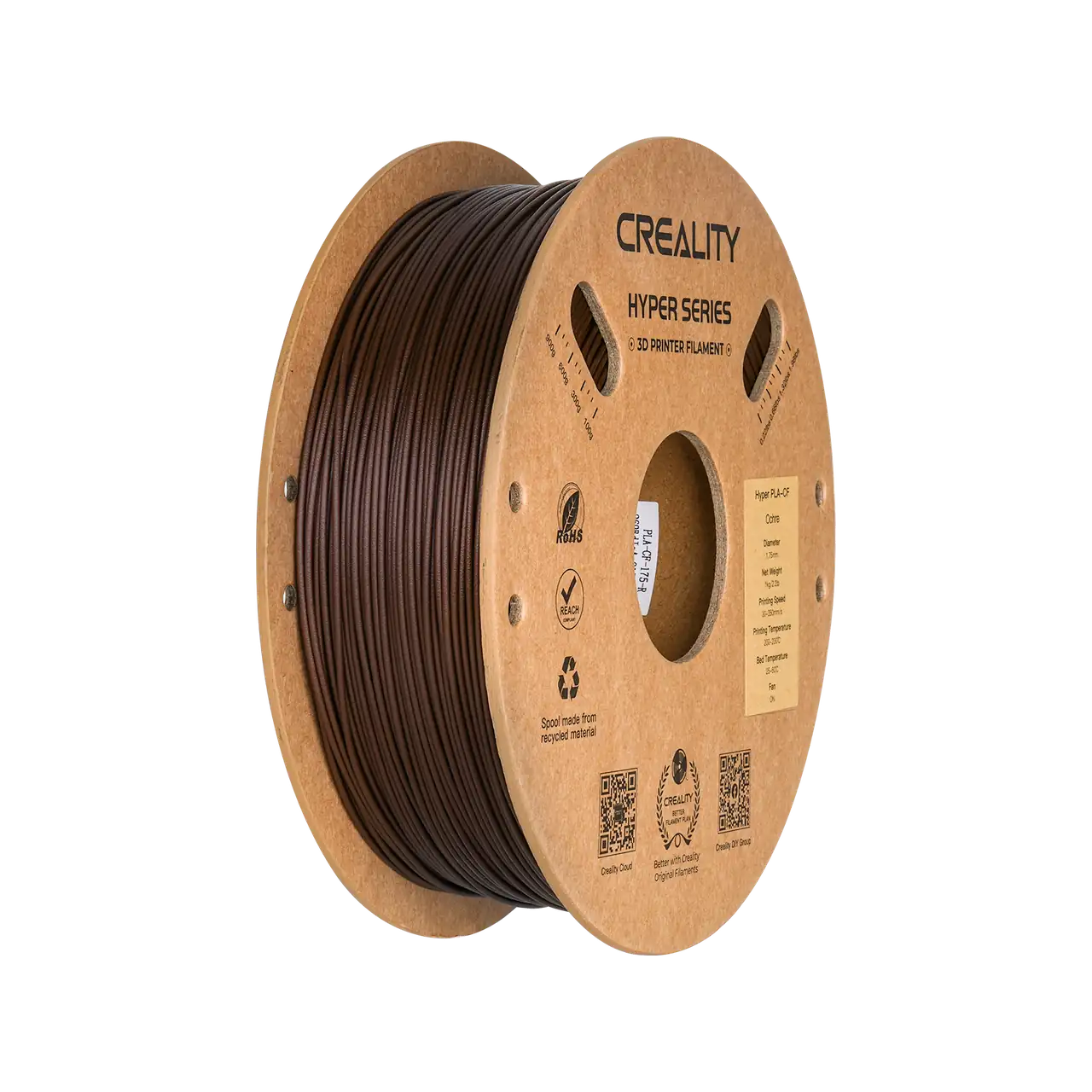Creality Hyper Series PLA Carbon Fibre 3D Printing Filament 1kg - Ochre