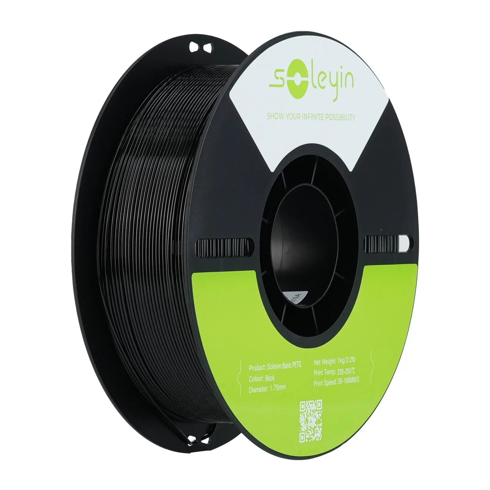 Creality Soleyin Basic PETG 3D Printing Filament 1kg - Black