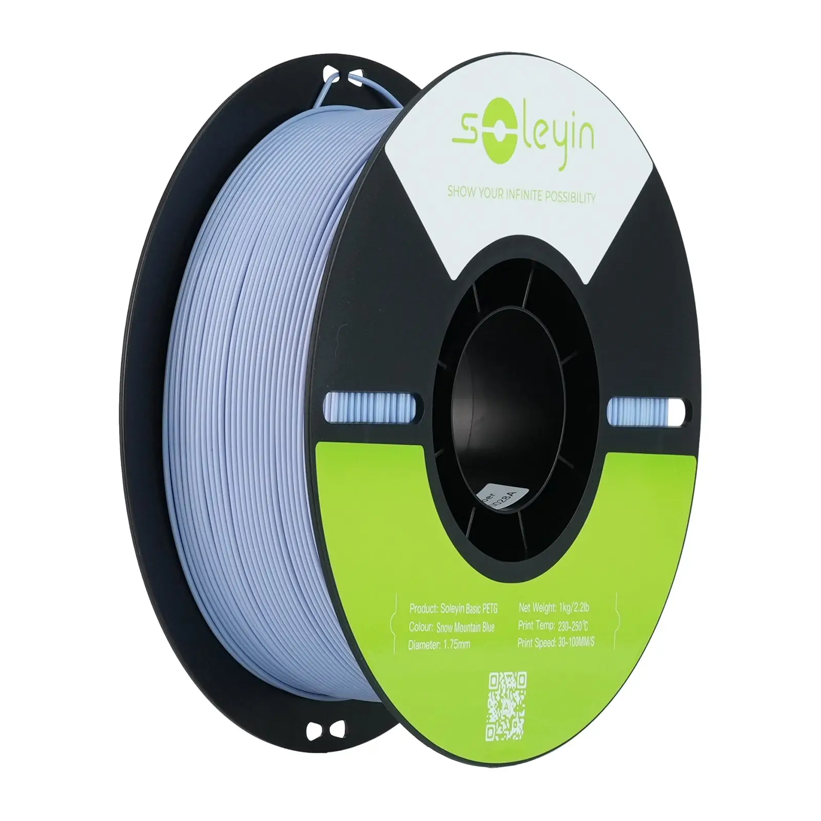 Creality Soleyin Basic PETG 3D Printing Filament 1kg - Snow Mountain Blue