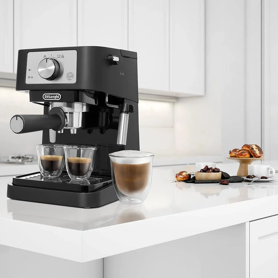 De'Longhi Stilosa Compact Manual Espresso Machine, Manual Milk Frother