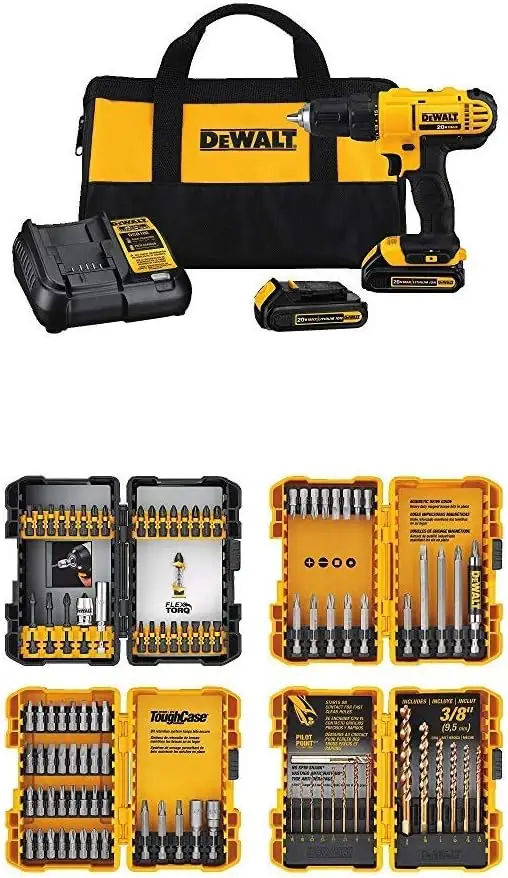 DEWALT 20V MAX* Cordless Drill/Driver Kit with Screwdriver/Drill Bit Set