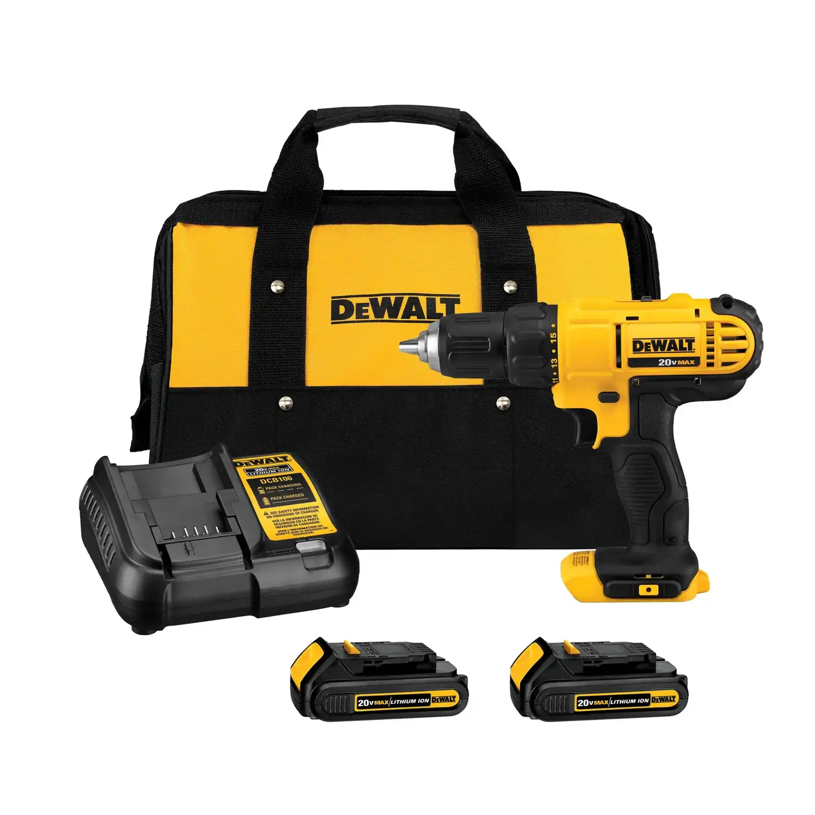 DEWALT 20V MAX Compact Drill/Driver Kit with (2) Batteries