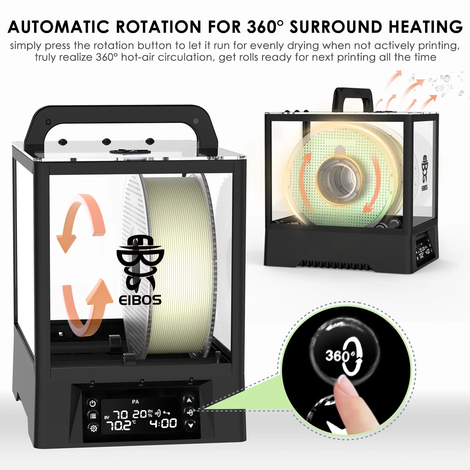 EIBOS 【EIBOS Official 】 3D Printer Filament Dryer Box ...