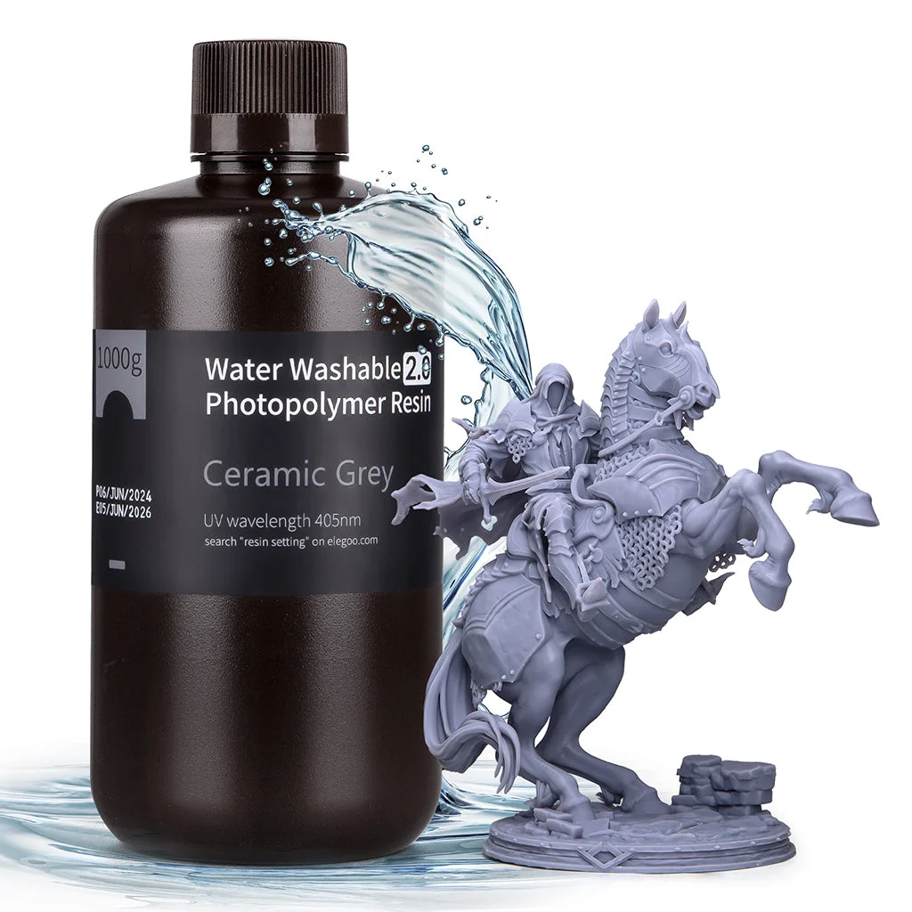 ELEGOO Water Washable 3D Printer Resin 2.0
