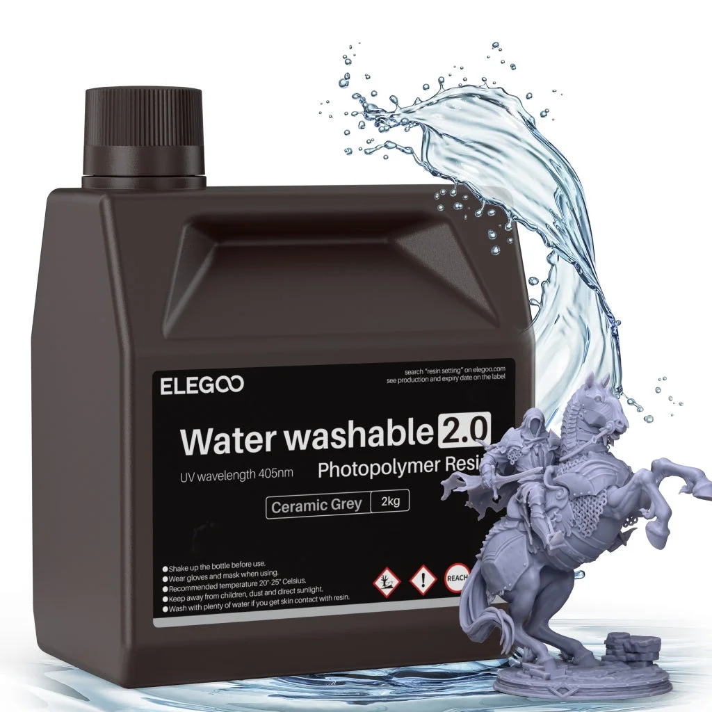ELEGOO Water Washable 3D Printer Resin 2.0