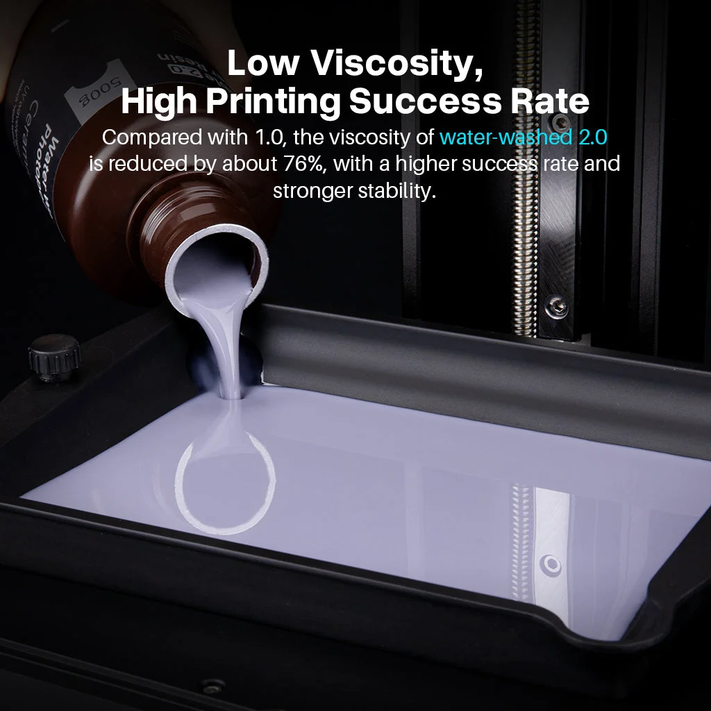ELEGOO Water Washable 3D Printer Resin 2.0