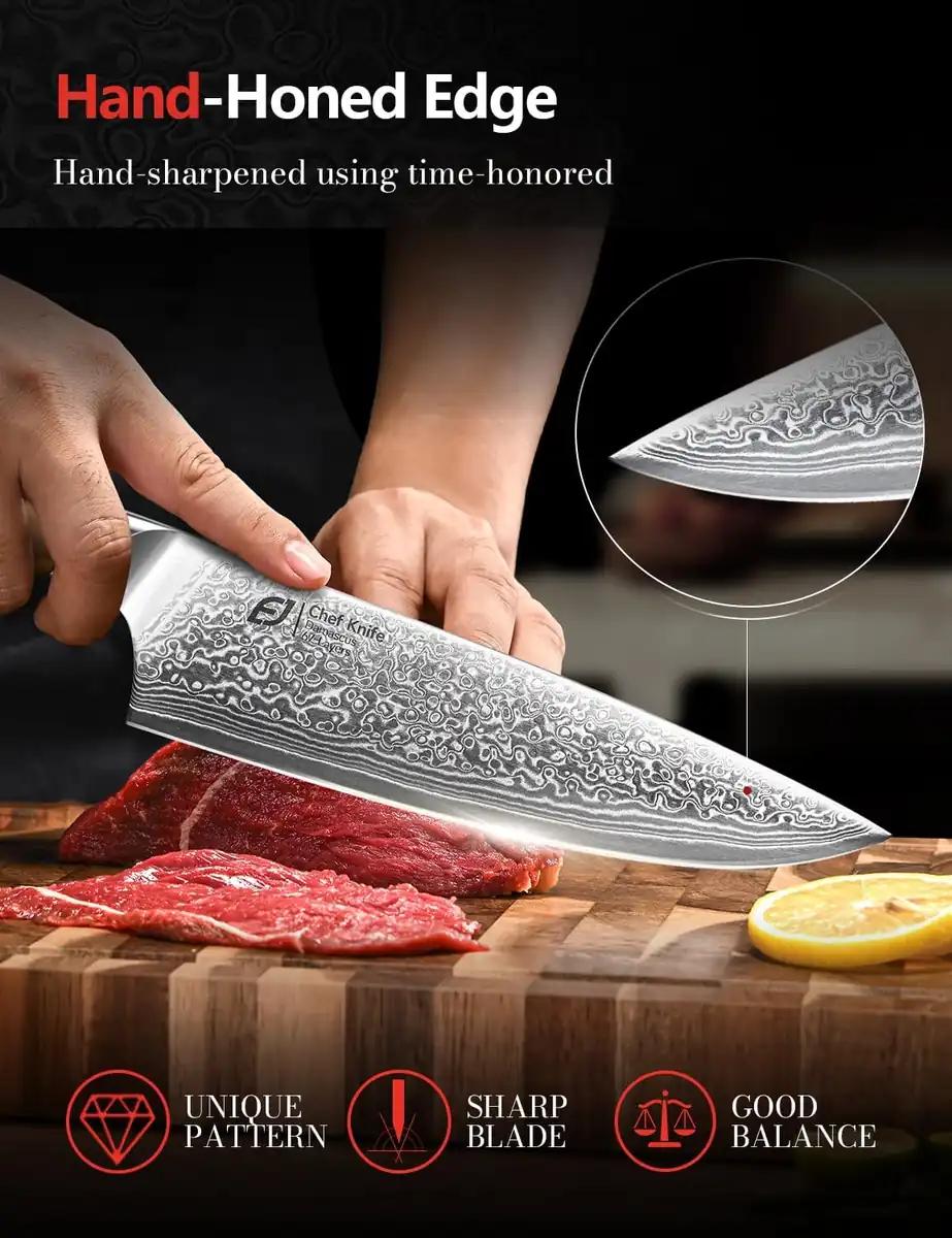 Emojoy 8-Inch Damascus Chef Knife