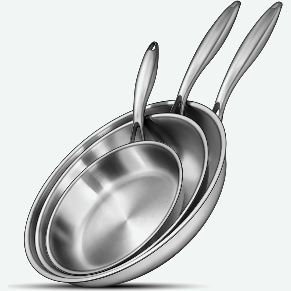EWFEN 3 Ply Stainless Steel 11-Piece Cookware Set with Lids