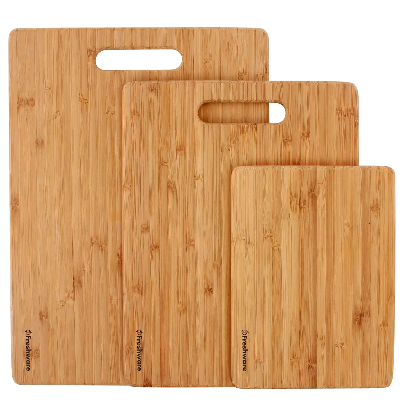 Freshware Carbonized Bamboo Cutting Boards for Kitchen