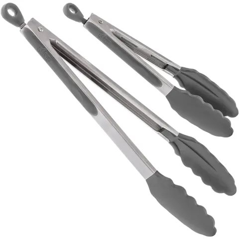 GORILLA GRIP Stainless Steel Kitchen Tongs