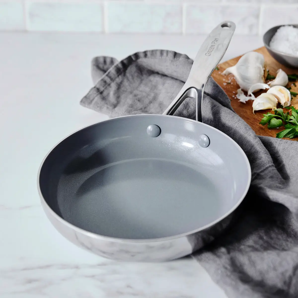 GreenPan Valencia Pro Tri-Ply Stainless Steel 8" Frying Pan