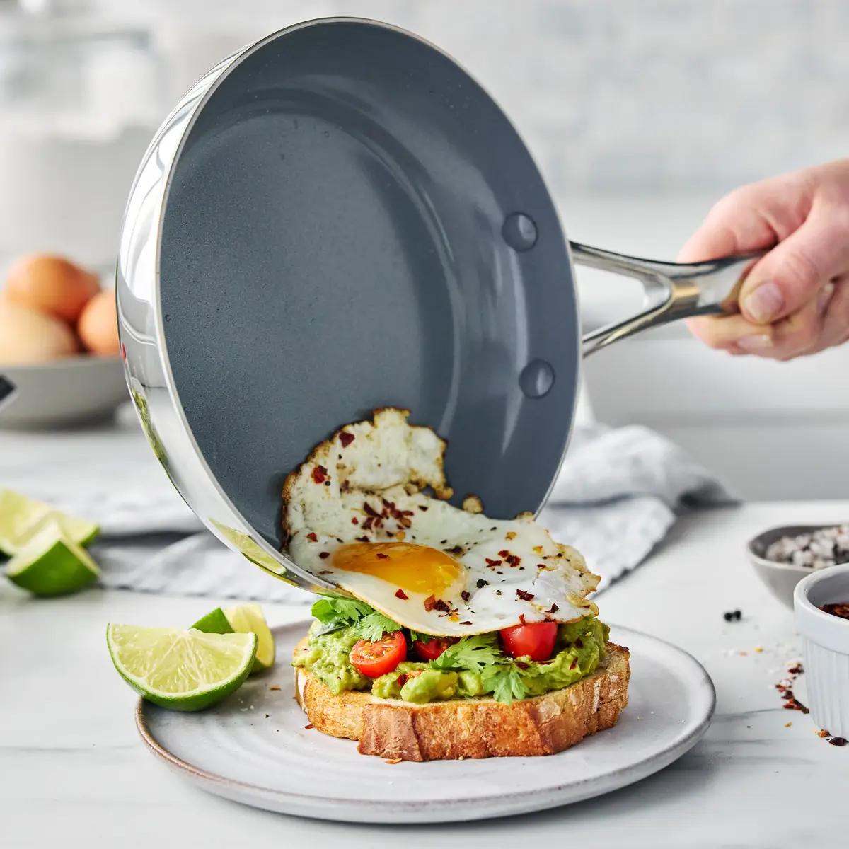 GreenPan Valencia Pro Tri-Ply Stainless Steel 8" Frying Pan
