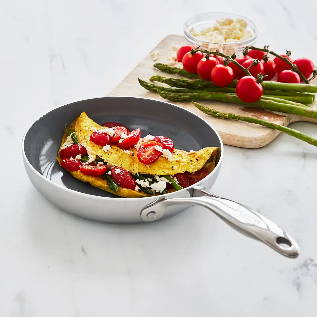 GreenPan Valencia Pro Tri-Ply Stainless Steel 8" Frying Pan