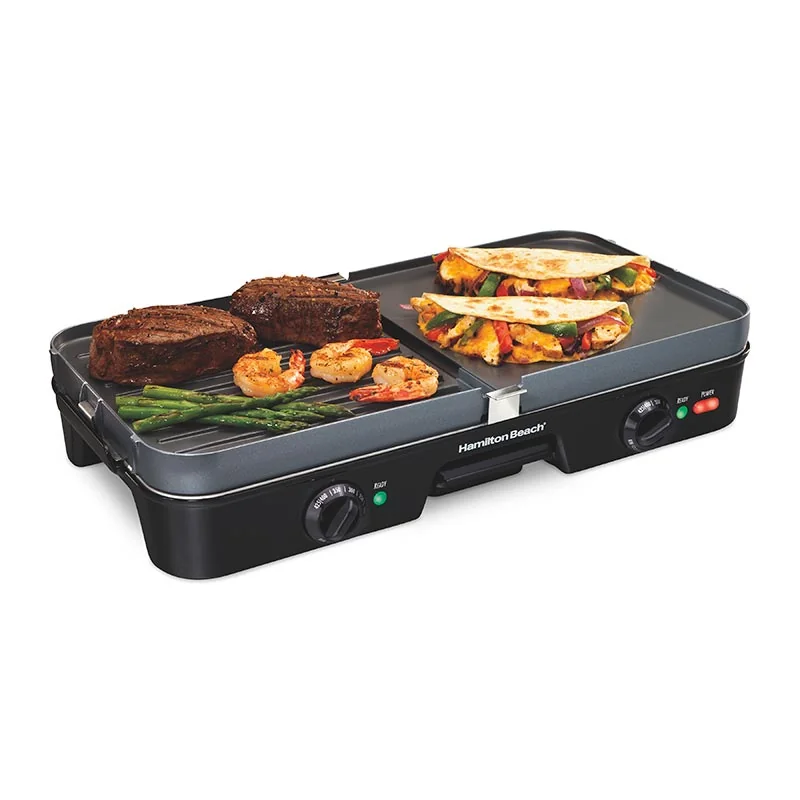 Hamilton Beach 3-in-1 Electric Indoor Grill + Electric Griddle