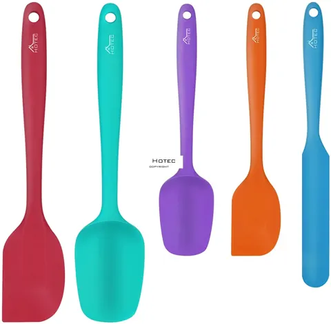 HOTEC 600℉ Heat Resistant Silicone Rubber Spatula Set
