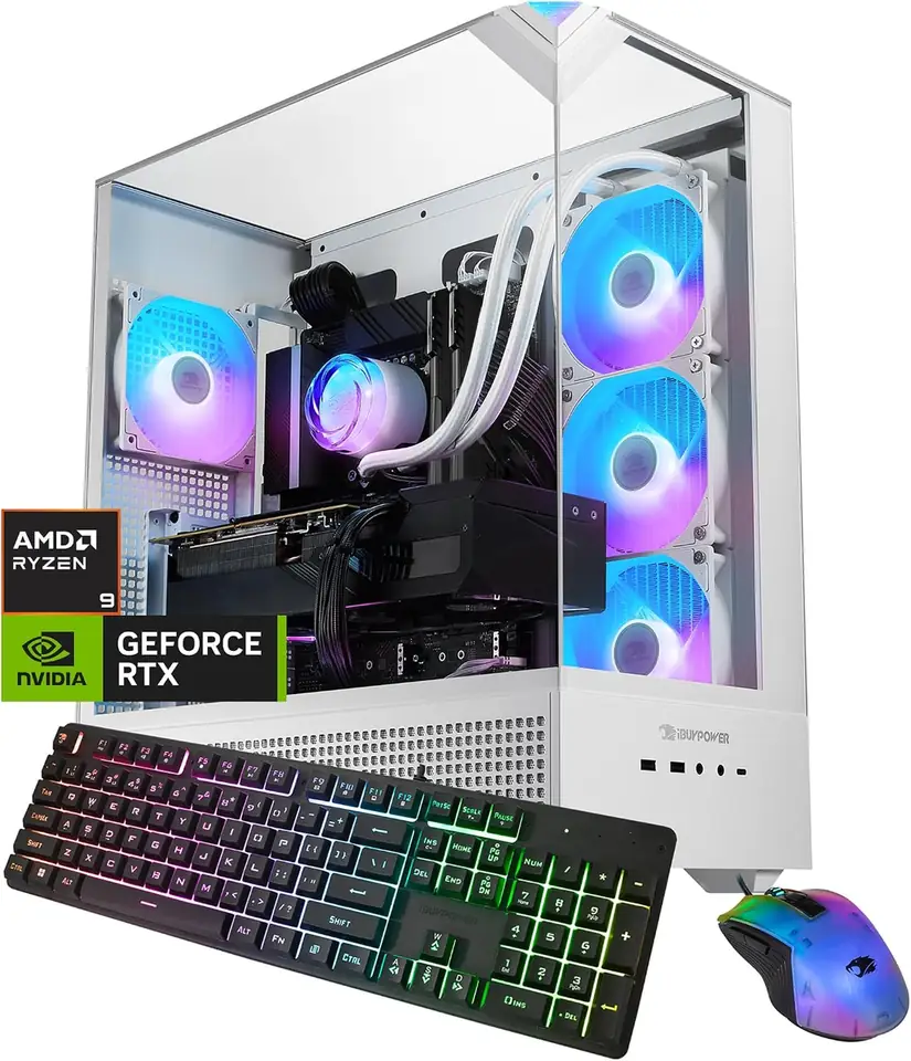 iBUYPOWER Element Gaming PC Desktop Computer AMD Ryzen 9 7900X CPU
