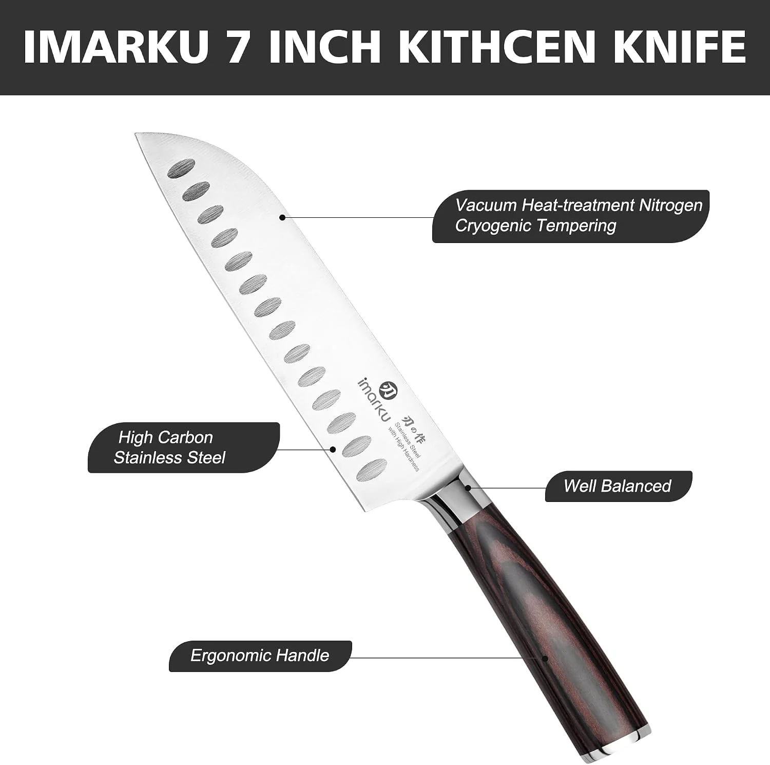 imarku Santoku Knife 7 Inch