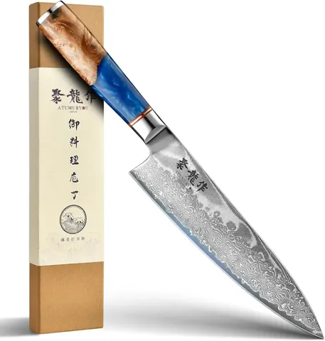 Atumuryou 8-Inch Handcrafted VG10 Damascus Chef Knife