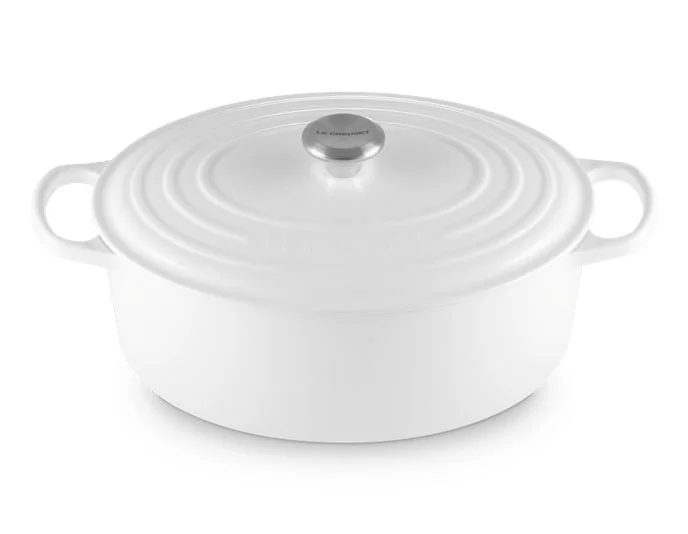 Le Creuset Enameled Cast Iron Oval Dutch Oven, 8 qt., White