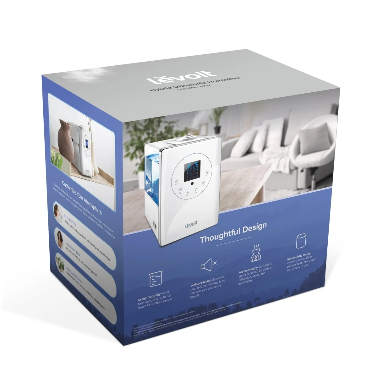 Levoit LV600HH 6L Warm and Cool Mist Ultrasonic Humidifier with Remote