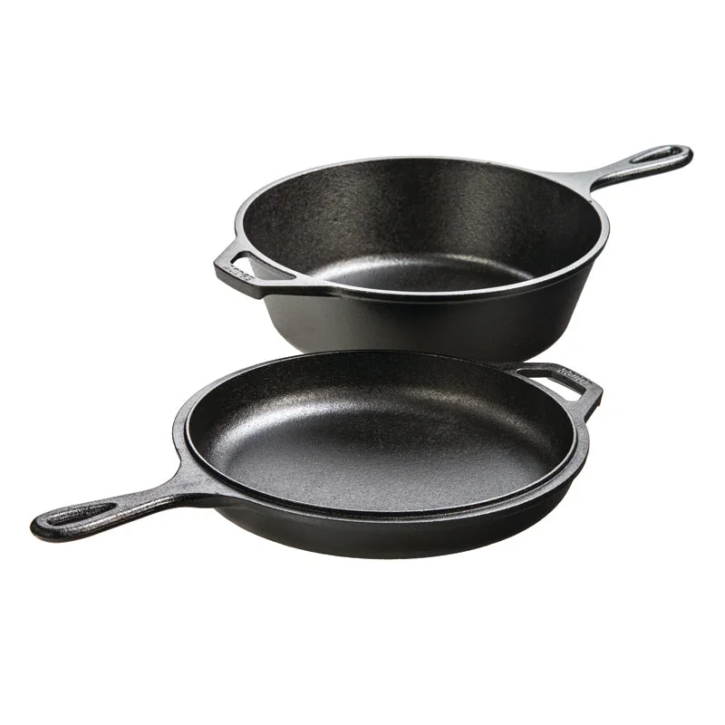 Lodge Cast Iron Combo Cooker, 3.2 Quart Deep Pot