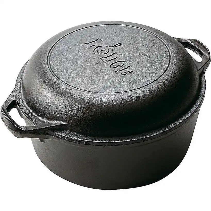 Lodge Cast Iron Double Dutch Oven