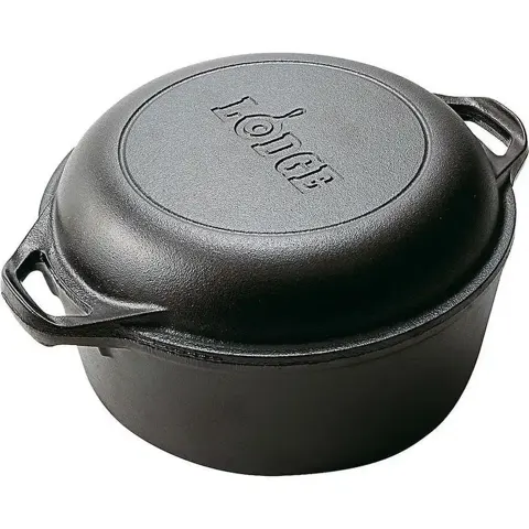 Lodge Cast Iron Double Dutch Oven