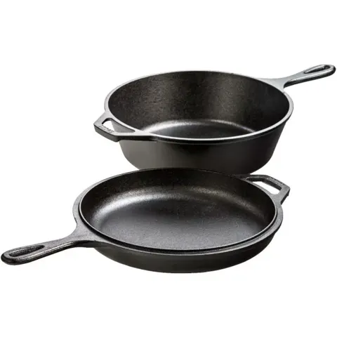 Lodge LCC3 Cast Iron Combo Cooker, Pre-Seasoned