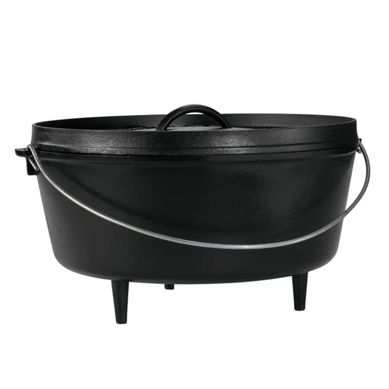 Lodge Pre-Seasoned Cast Iron Deep Camp Dutch Oven