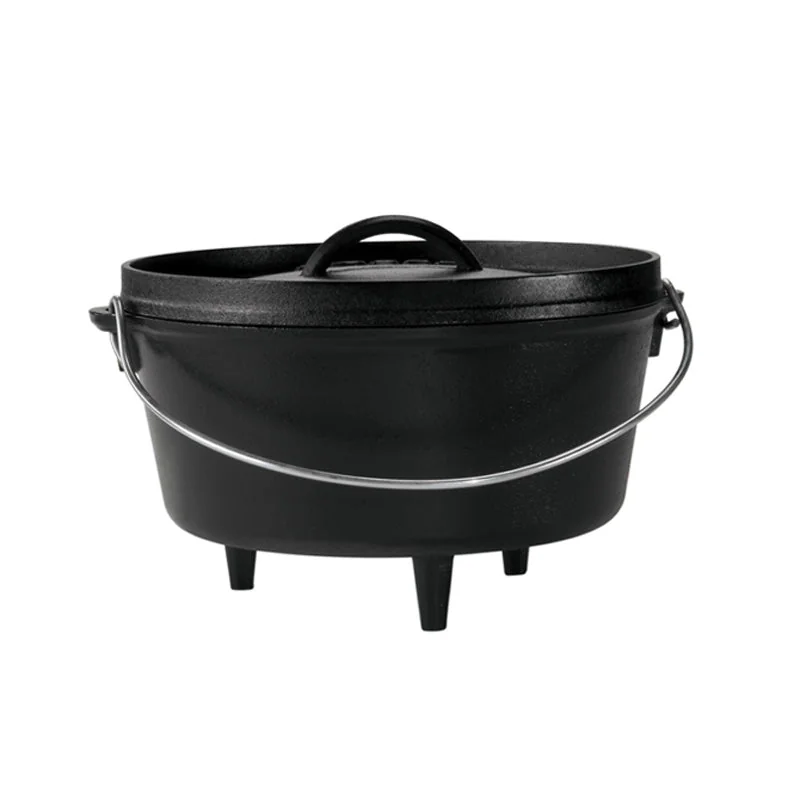 Lodge Pre-Seasoned Cast Iron Deep Camp Dutch Oven
