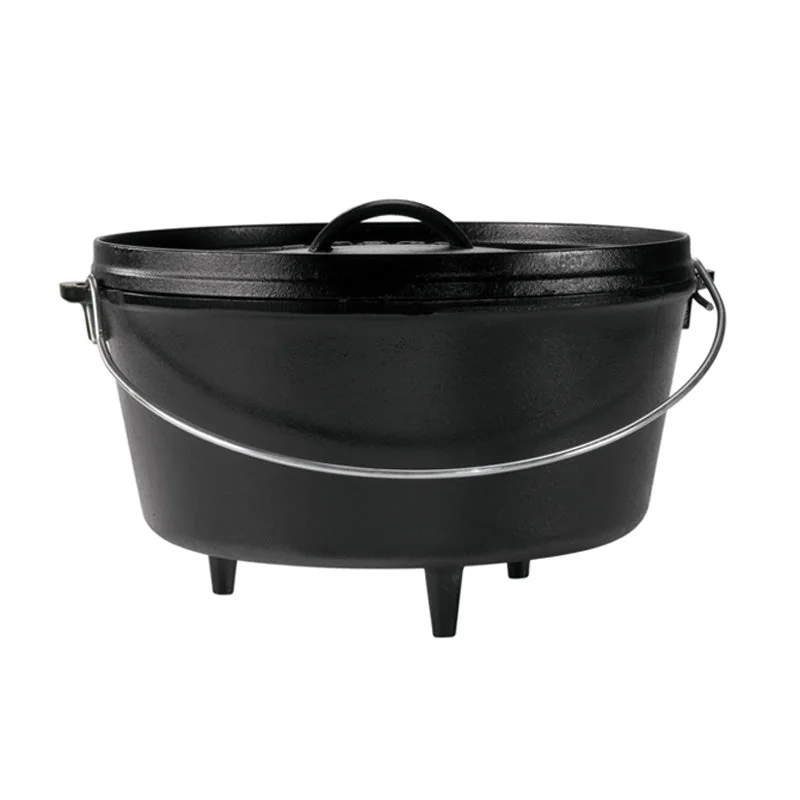 Lodge Pre-Seasoned Cast Iron Deep Camp Dutch Oven