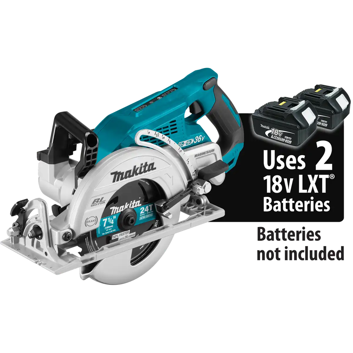 Makita XSR01Z 36V (18V X2) LXT® Brushless Rear Handle 7-1/4" Circular Saw