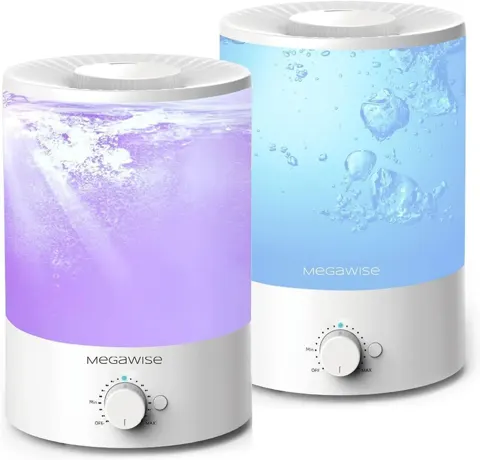 MEGAWISE 2 pack 3.5L Ultrasonic Cool Mist Humidifier – Top-Fill