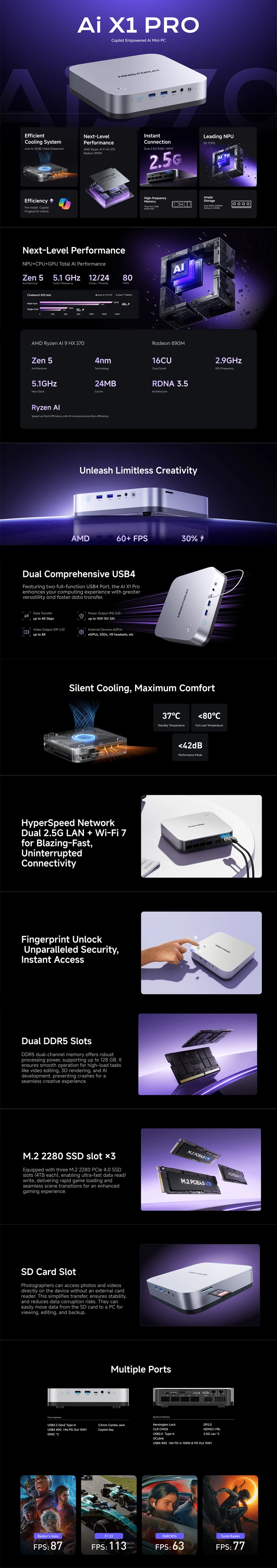 Minisforum AI X1 Pro (Ryzen AI 9 HX 370, 32GB, 1TB)